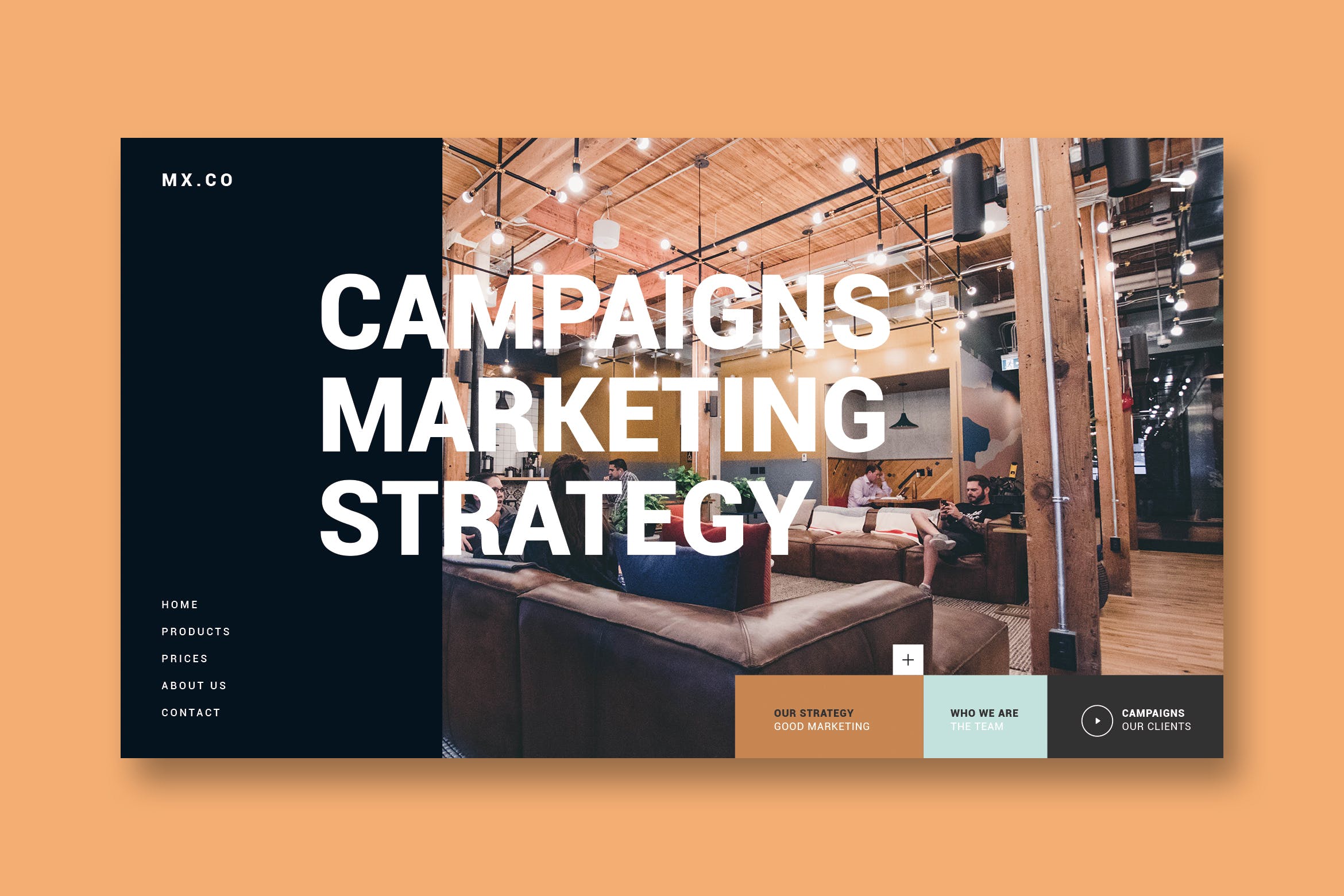 创意设计团队工作室网站着陆页设计素材库精选模板 Marketing Agency – Landing Page插图