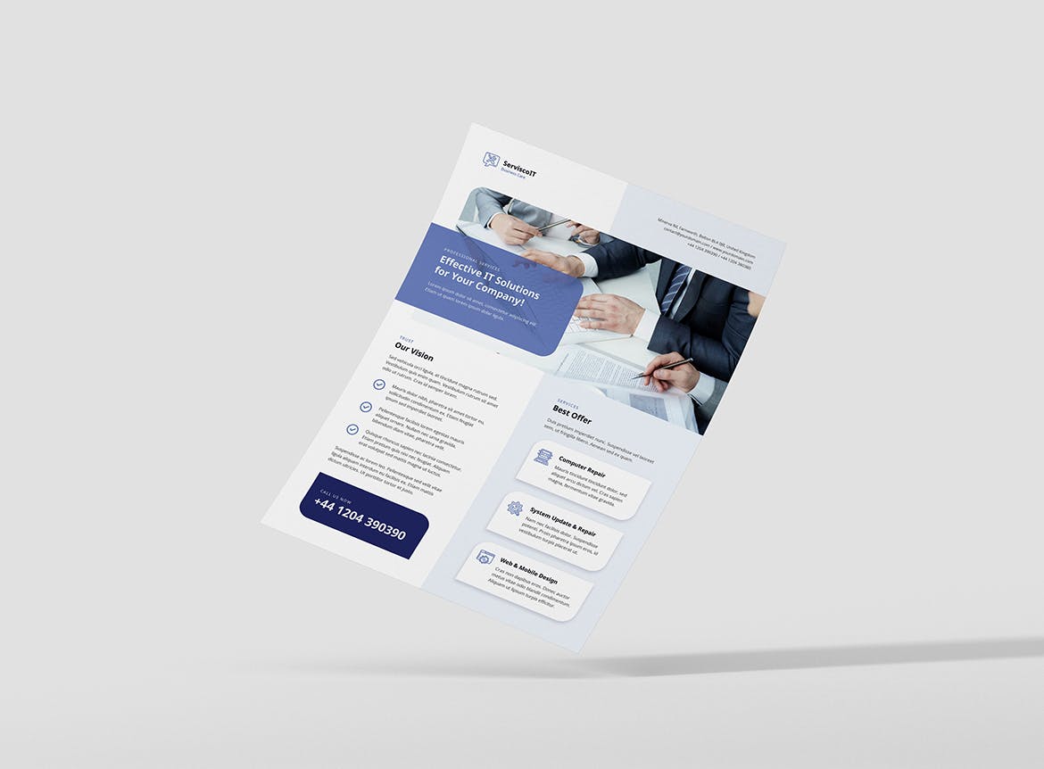 IT服务IT公司宣传折页传单设计模板 IT Services – Brochures Bundle Print Templates插图(12)