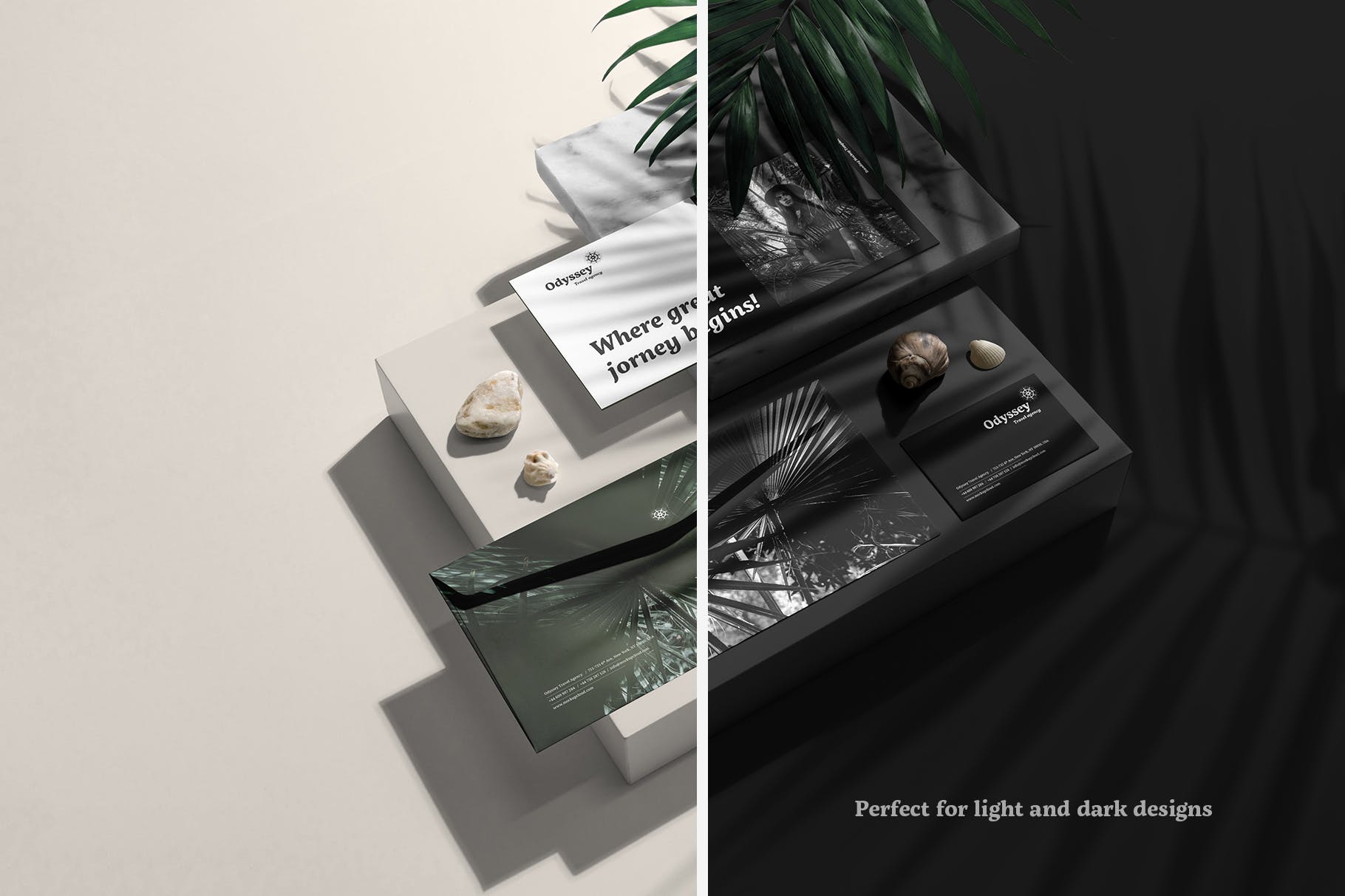 高端优雅风格时尚品牌VI设计效果预览样机套装 Odyssey Branding Mockup插图(12)