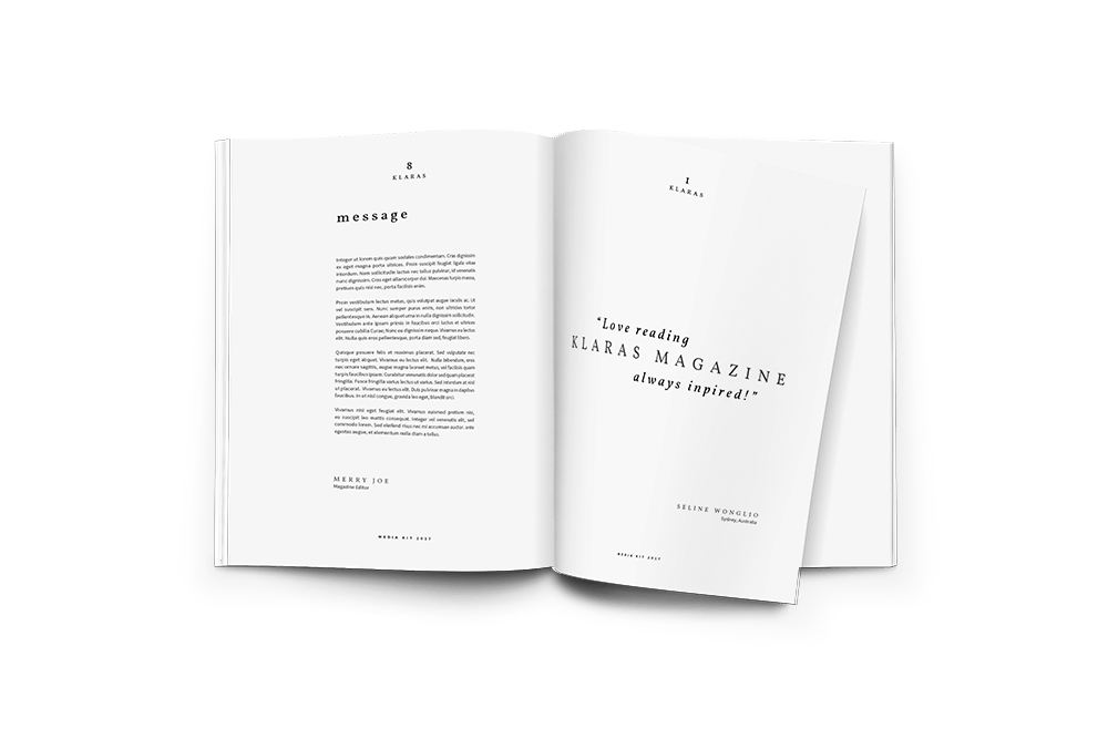 时尚简约设计风格杂志/企业品牌宣传册设计模板 The Media Kit Magazine插图(3)