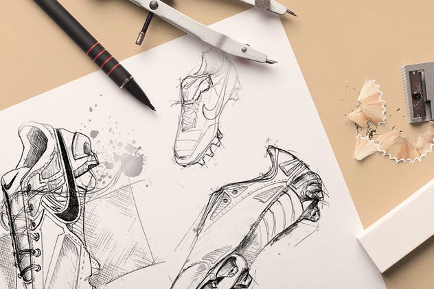 素描本样机模板 Sketchbook Mock-up插图(5)