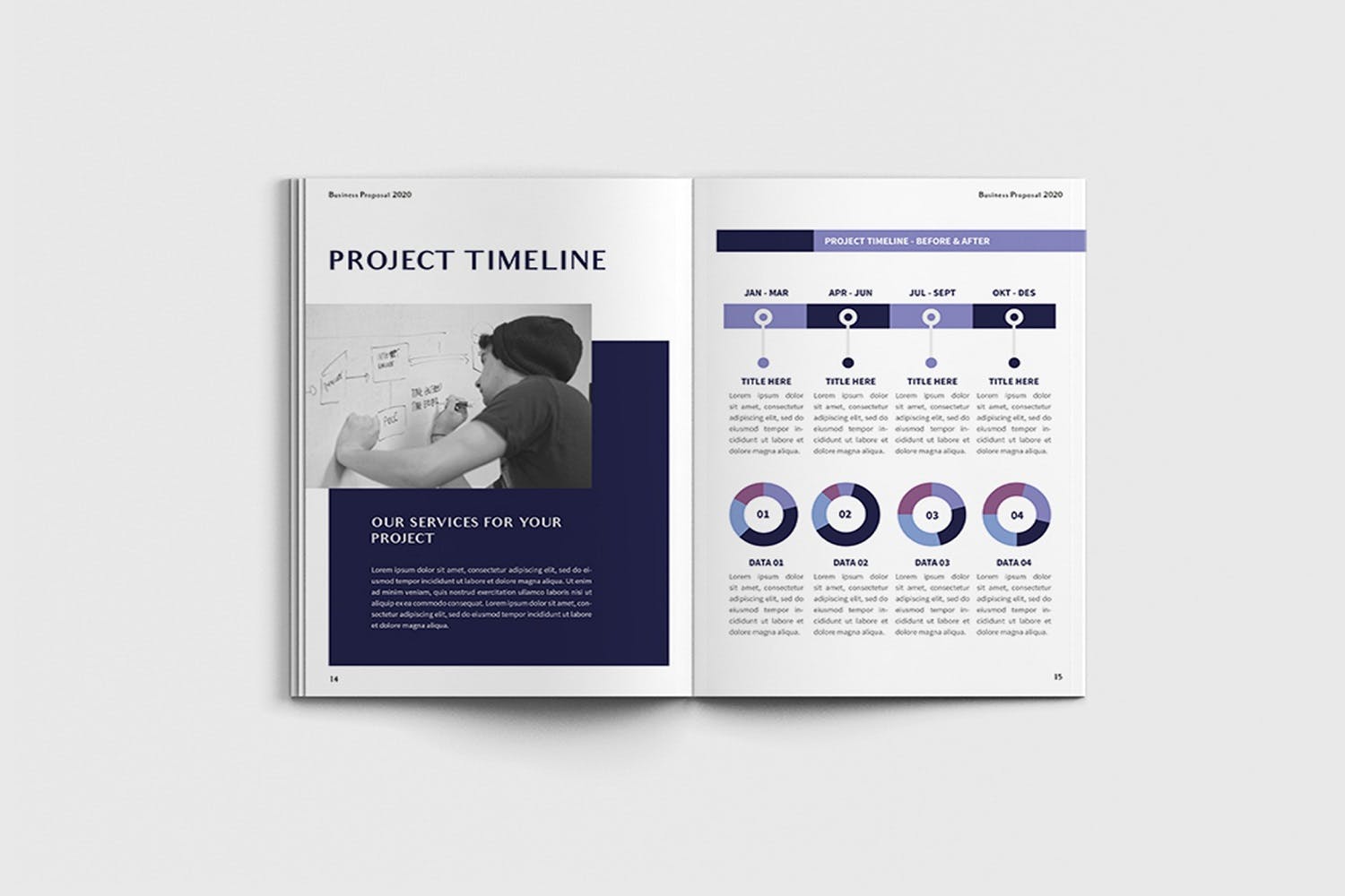 项目规划设计方案/项目解决方案画册设计模板 Exposina – A4 Business Brochure Template插图(7)