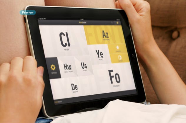 iPad平板电脑演示APP设计样机模板 Black iPad | Tablet App Scenes UI Mock-Up插图(11)