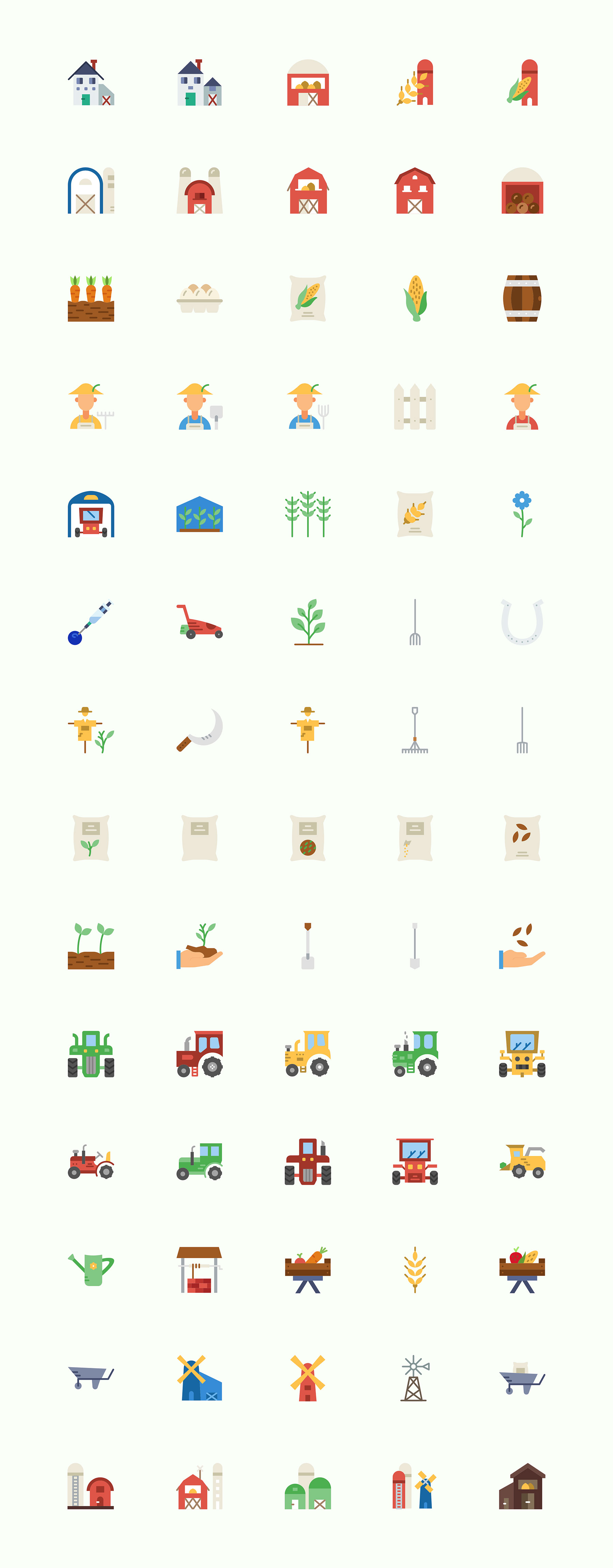 70 枚农业扁平图标