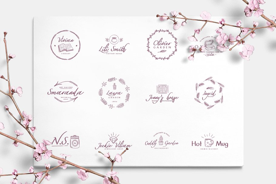 手绘字体+元素+Logo模板设计工具包 Storyland Font & Toolkit插图(8)