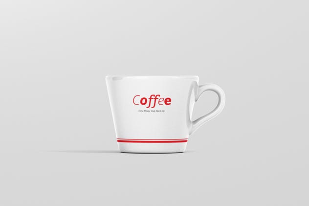 高品质的咖啡马克杯样机展示模板 Coffee Cup Mockup – Cone Shape插图(7)