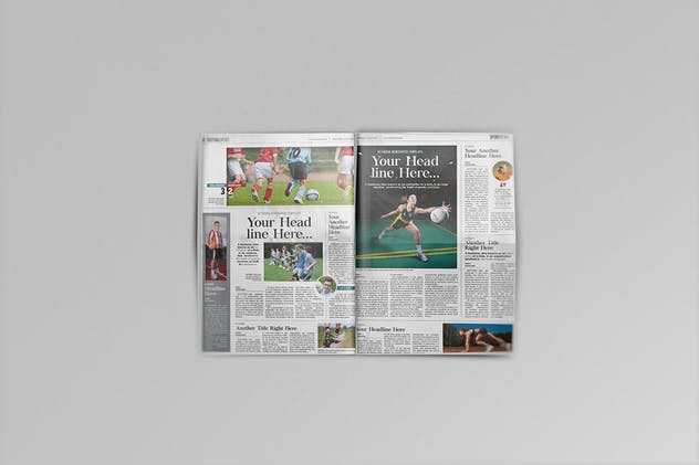新闻广告报纸样机模板V1 Newspaper Mockups 01插图(5)
