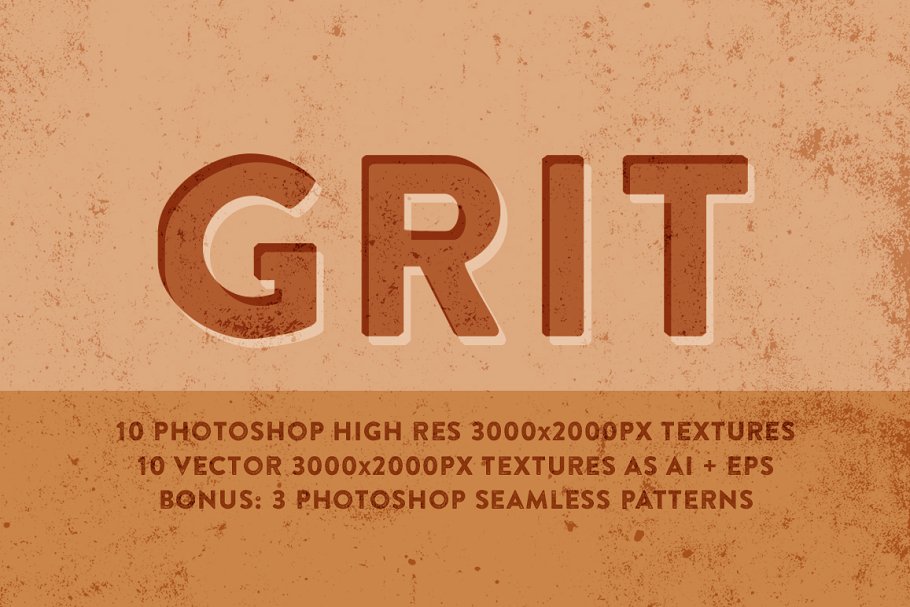 印刷油墨斑迹做旧纹理 Grit Textures + Patterns插图
