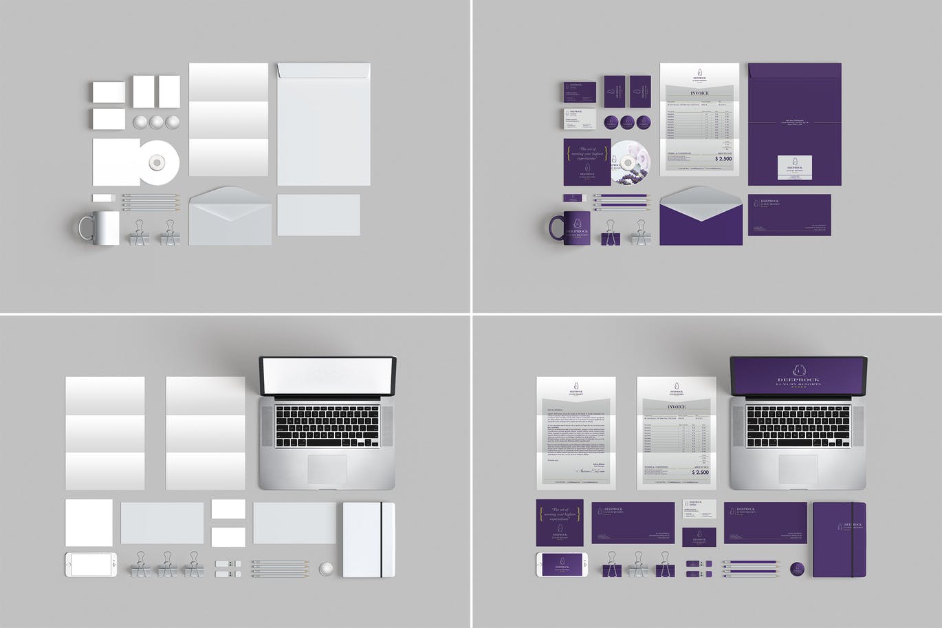 10个时尚高端办公品牌文具样机VI展示模型mockups插图(4)