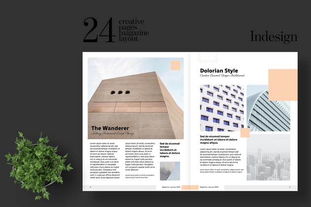 极简主义设计风格时尚杂志设计模板 Clean and Minimal Fashion Magazine Template插图(2)