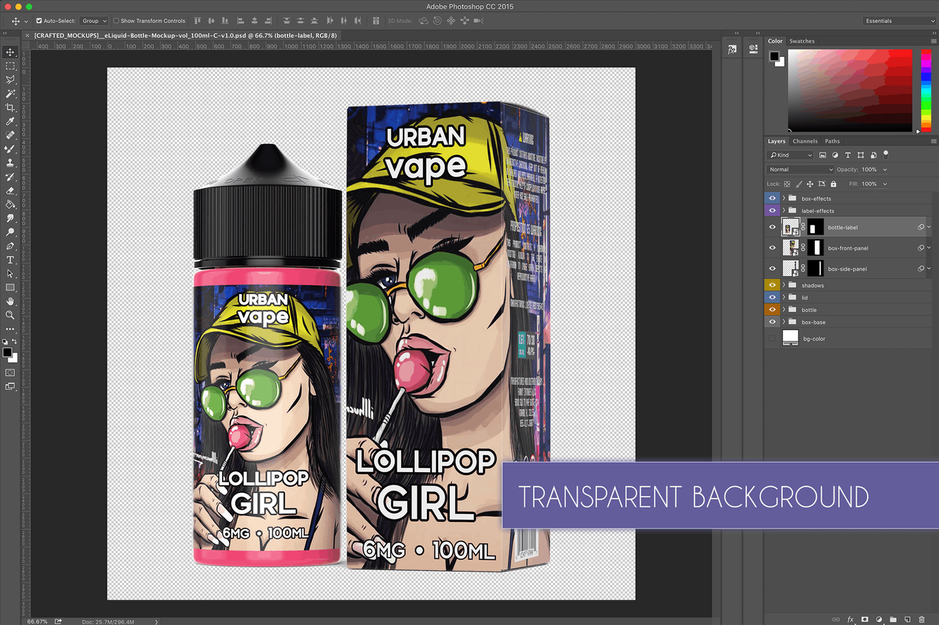 100ml电子烟油瓶外观设计预览样机 eLiquid Bottle Mockup v 100ml-C插图(5)