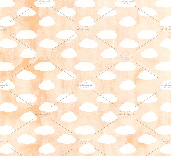 水彩雨滴图案背景素材 Watercolor Raindrop Digital Patterns插图(3)