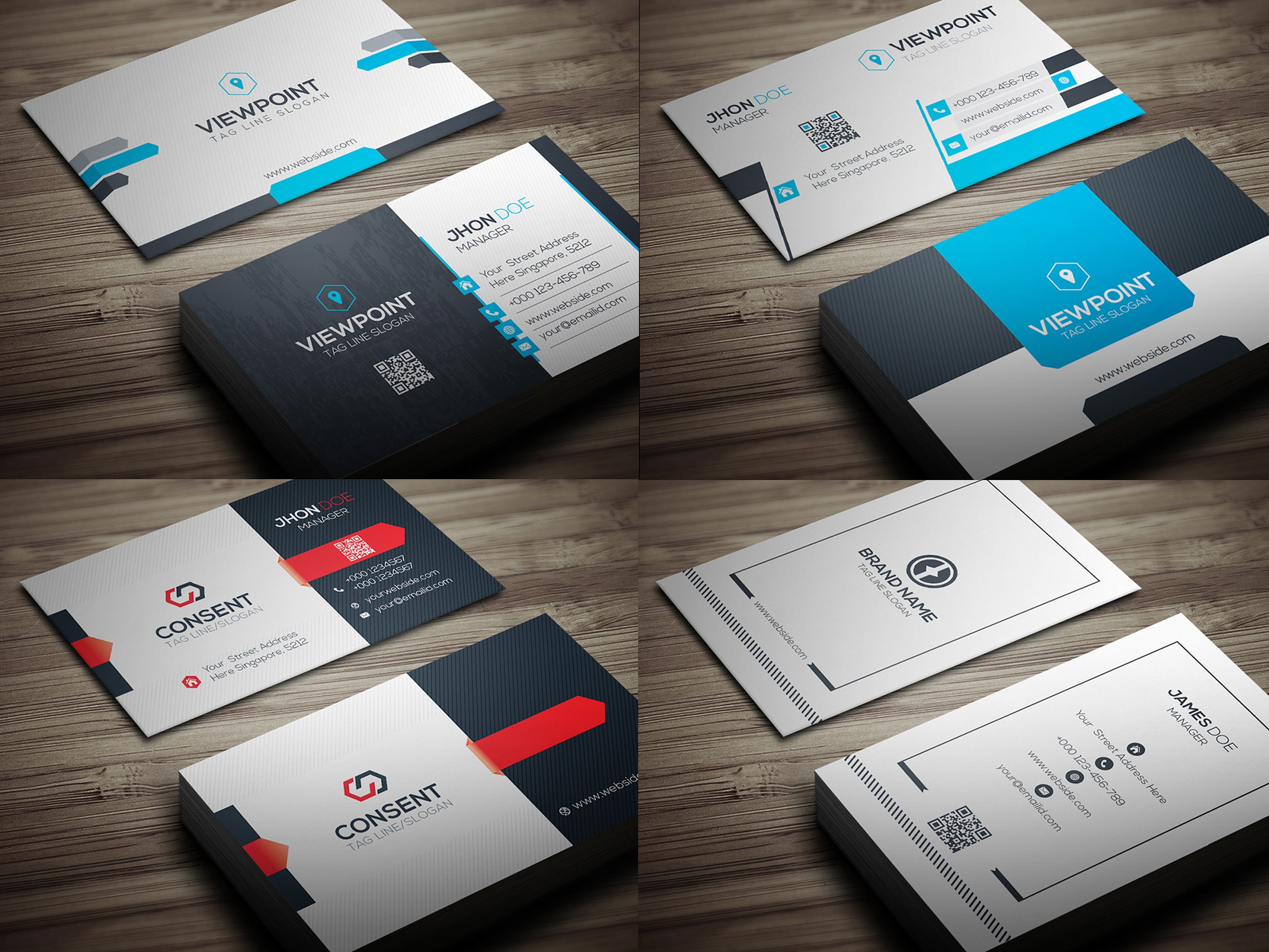 25个高品质的实用高端商务商业名片邀请函设计模板插图(1)