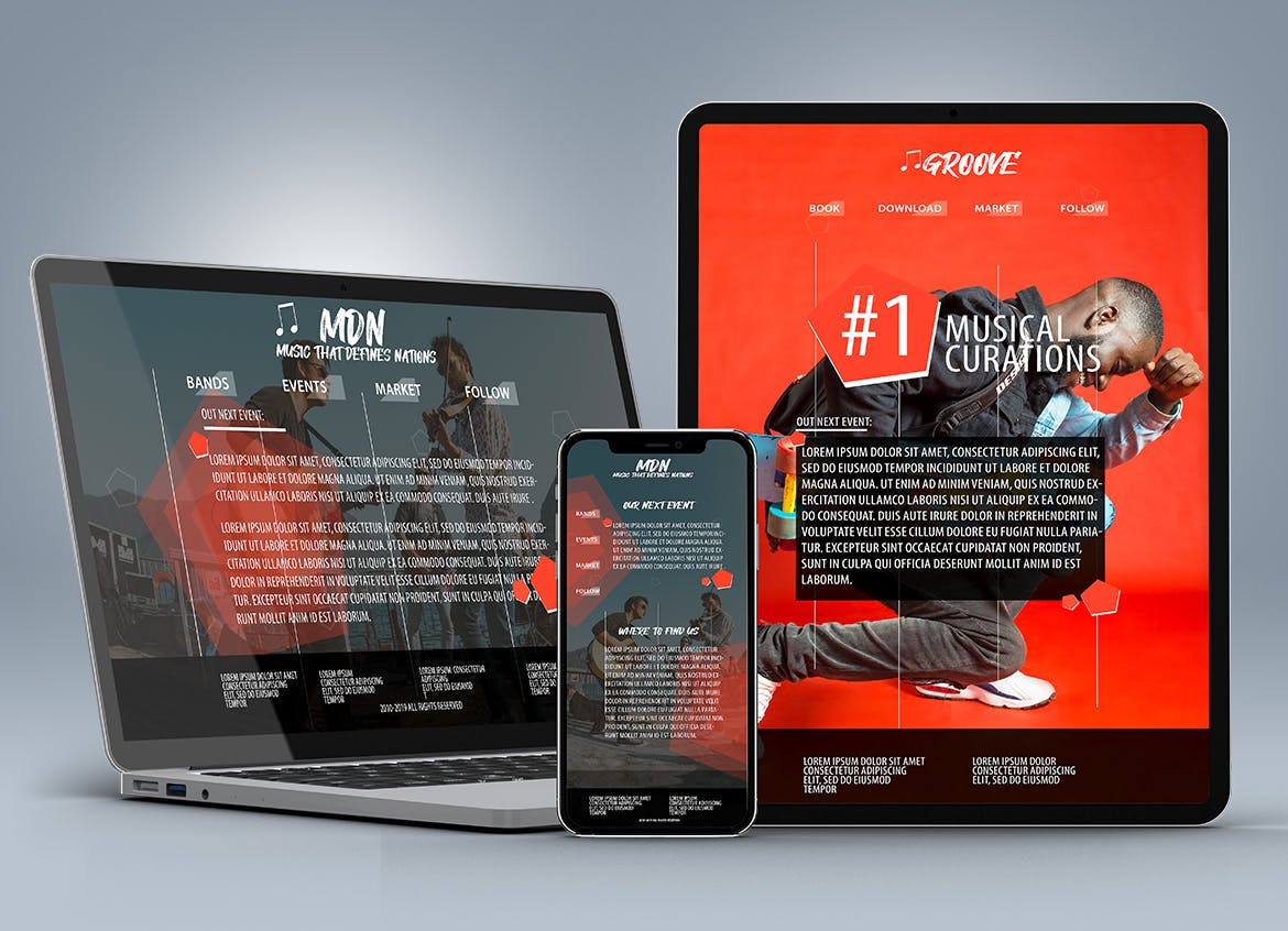 响应式网站设计效果图多设备预览样机 Responsive Website PSD Mock-ups 2019插图(1)