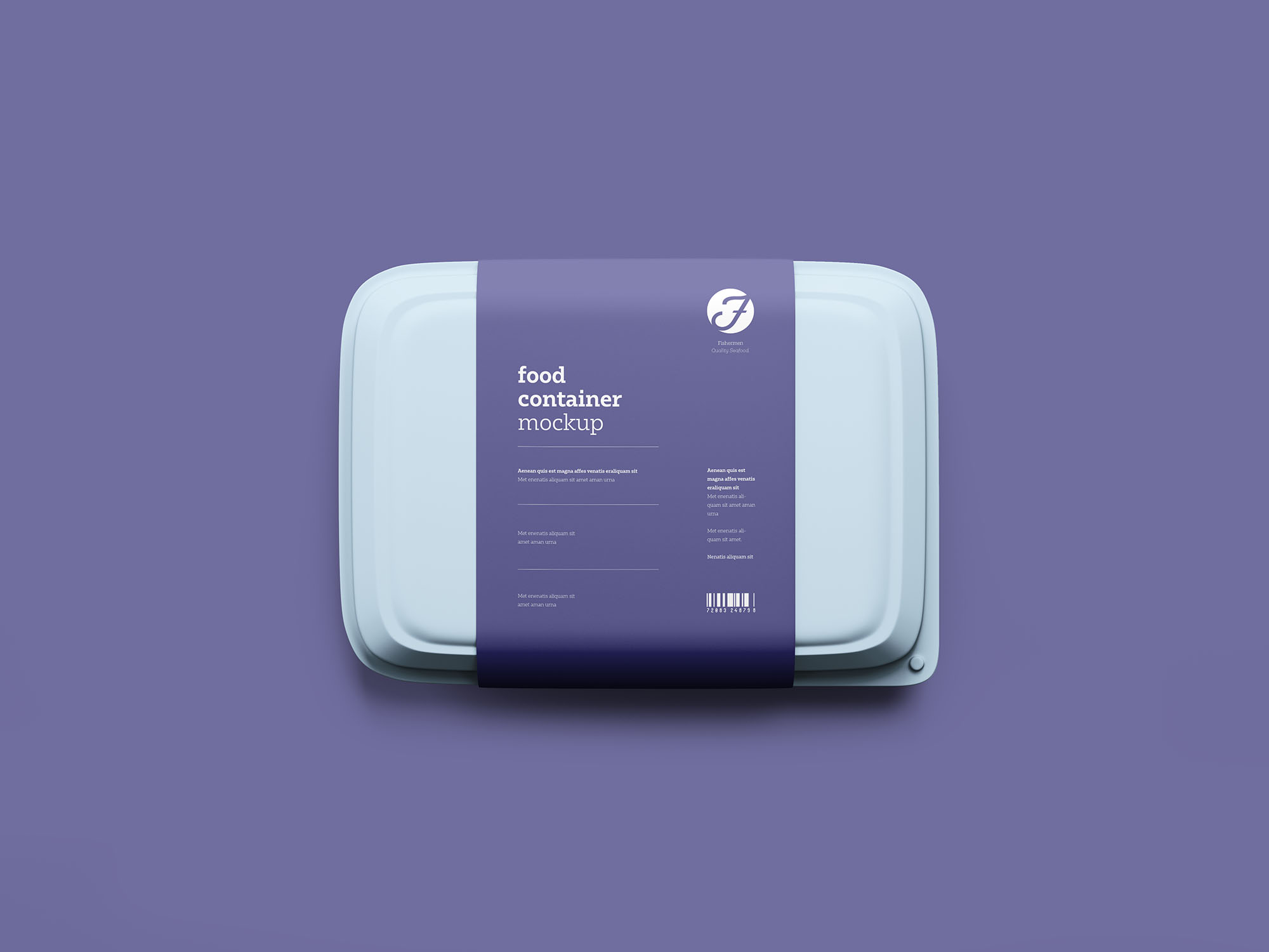 塑料食品盒一次性饭盒食品包装设计样机模板 Plastic Food Box Mockup插图