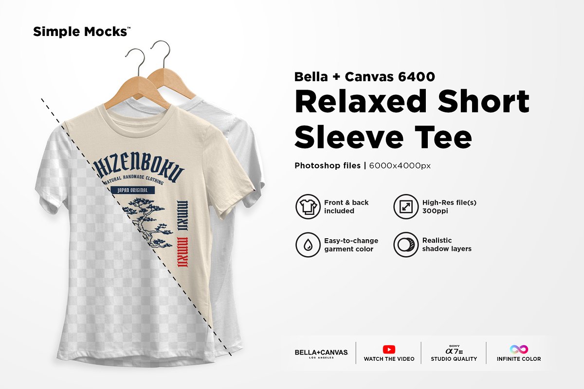 女式潮流休闲印花T恤样机插图