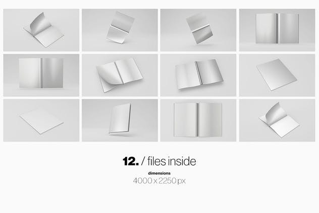 A4企业产品服务目录手册印刷品样机 A4 Magazine Catalog Mockup插图(5)