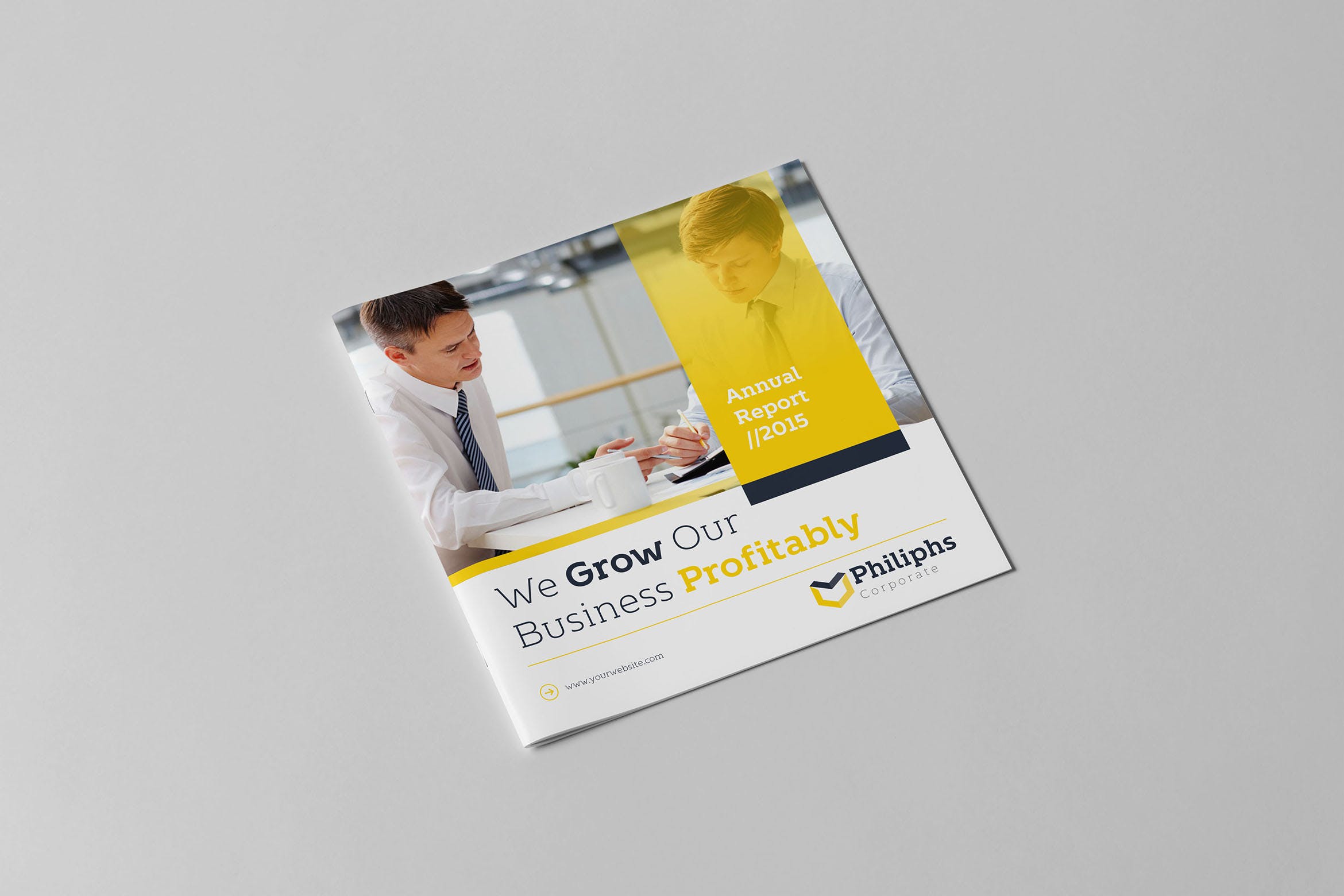 年度商业/行业市场分析报告设计模板v2 Annual Report Square Template 2插图