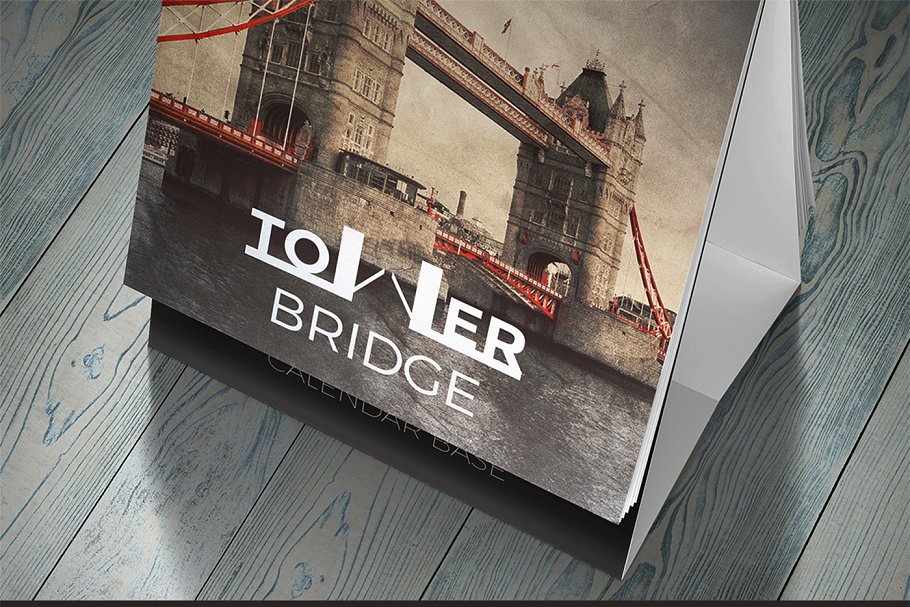 桌面日历封面设计展示样机 Table Calendar Mockups v.1插图