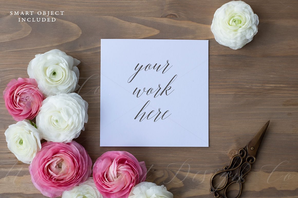 极简方块样式便签便条模板 SALE! Styled square card mockup插图