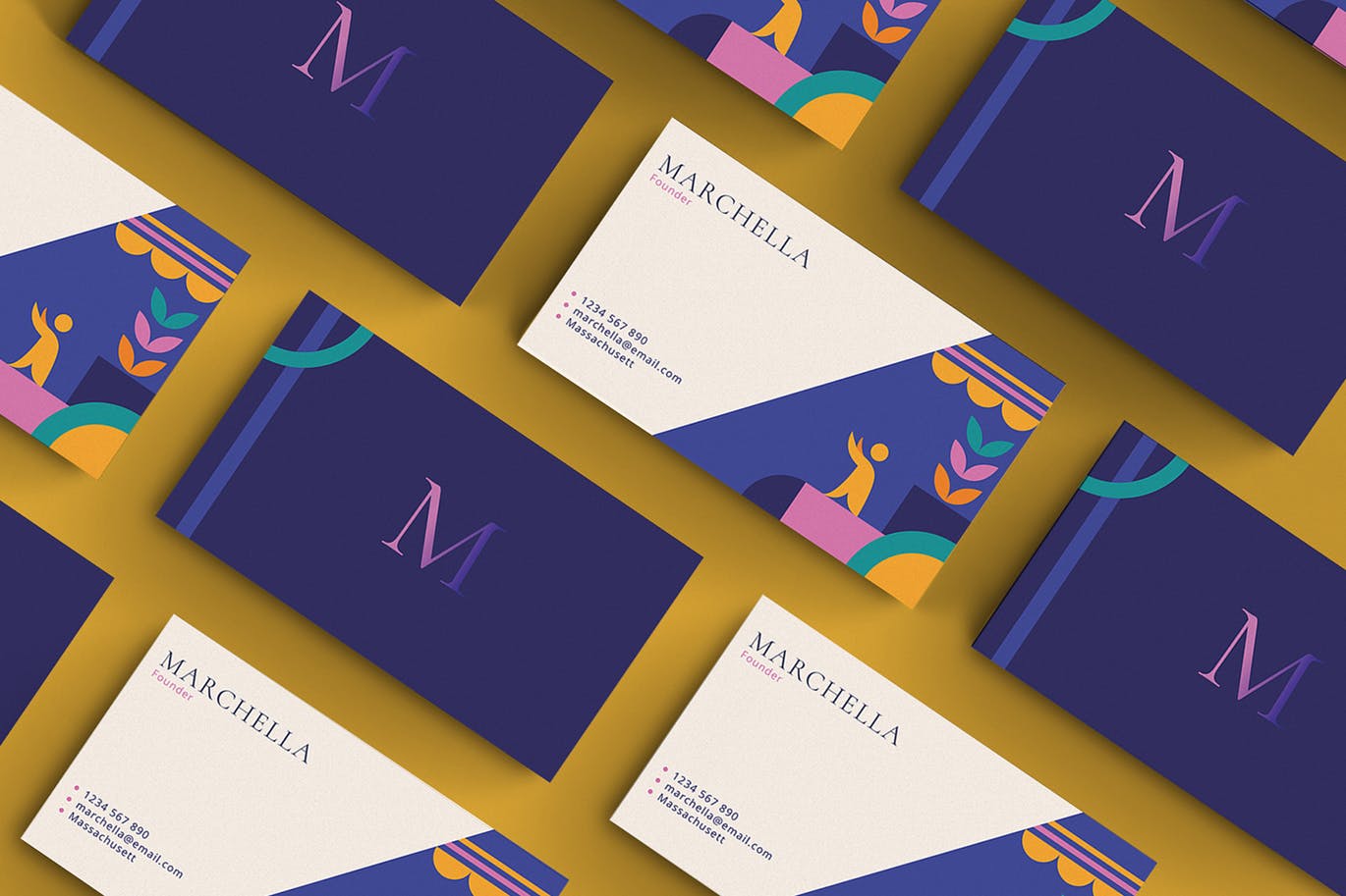 色彩缤纷企业名片模板v03 Business Card v.03插图(1)