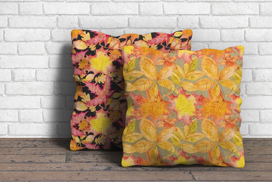 秋天气息水彩设计元素 Fall is in the air Autumn Watercolor插图(4)