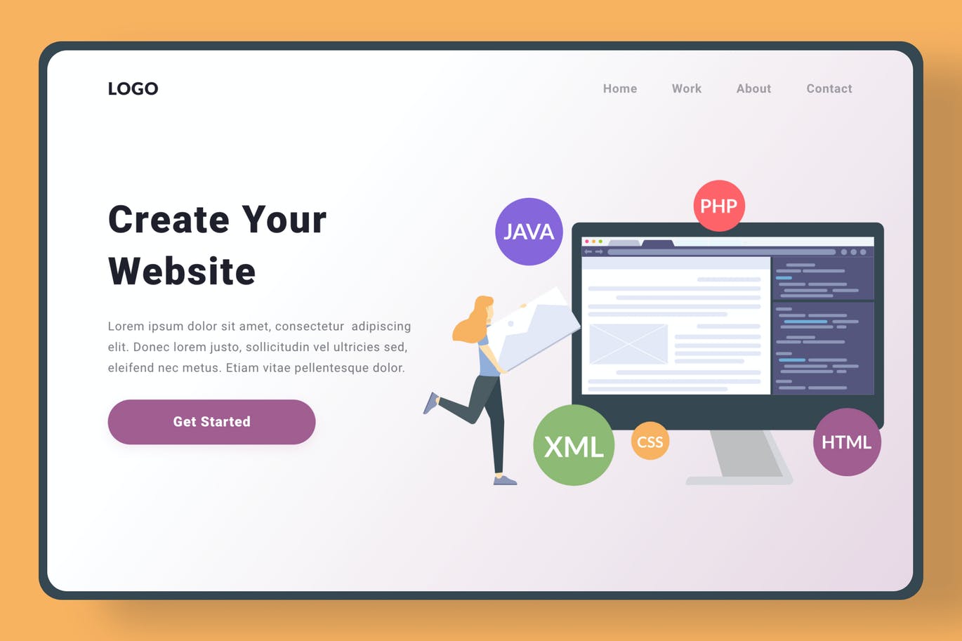 代码编程主题网站设计矢量插画素材 Web Design插图