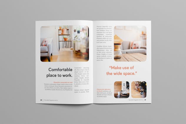 多用途杂志/画册/企业内宣INDD设计模板 Rounded Magazine插图(10)