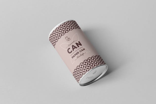 食品罐头外观设计样机 Paper Can Mock-up插图(8)