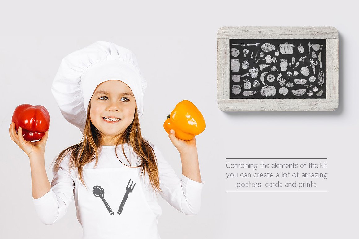 烹饪主题特色矢量图形插图(5)