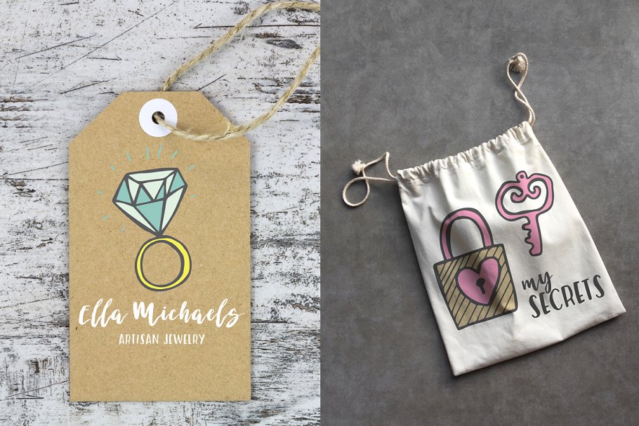 可爱的贴纸剪贴画合集 Funtastic Sticker Clipart Collection插图(6)