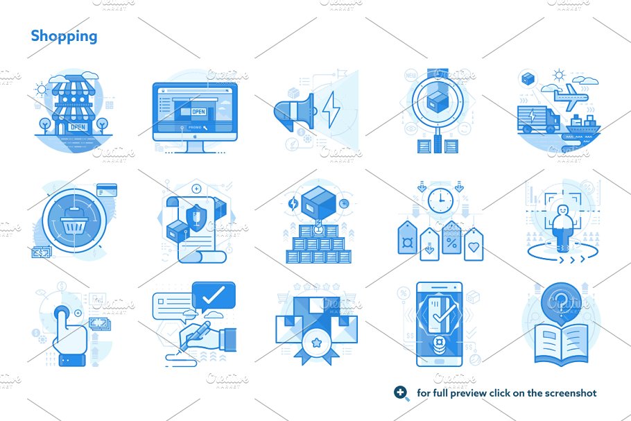 300个UI&UX适用的插画素材包 300 UI UX Illustrations插图(12)