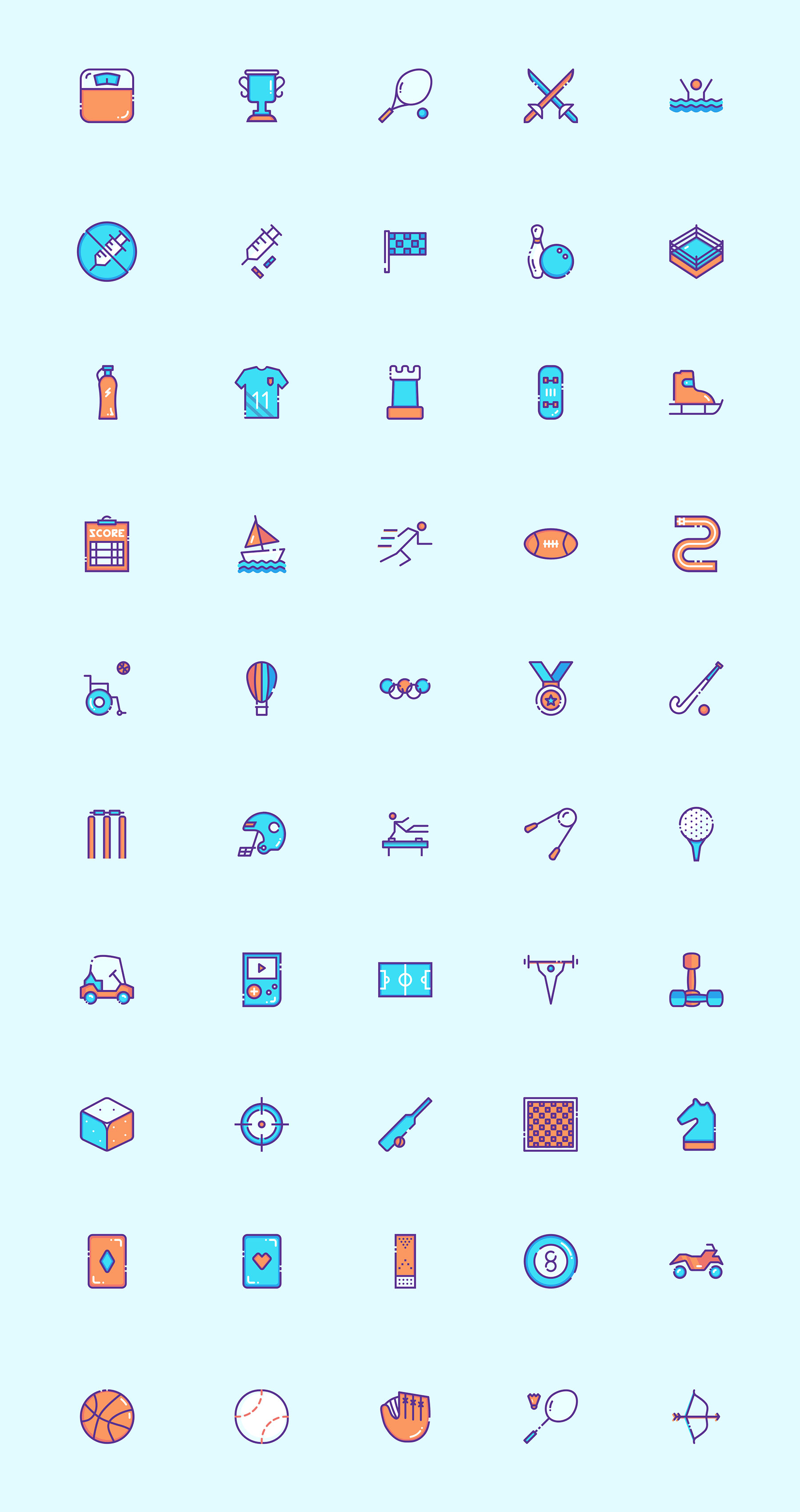 50 枚清新体育运动图标