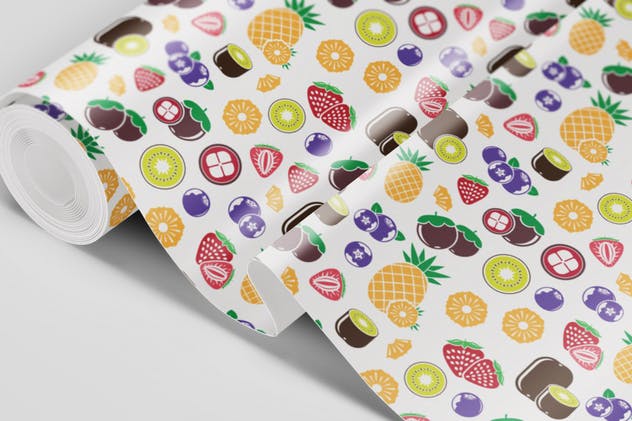 天然果汁图案包装设计无缝纹理v2 Natural Fruit Juices Seamless Patterns Vol2插图(6)