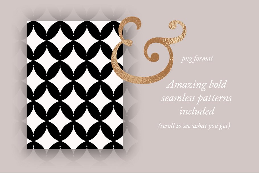 夸张高调几何图案金色纹理合集 Bold Geometric Patterns插图(7)