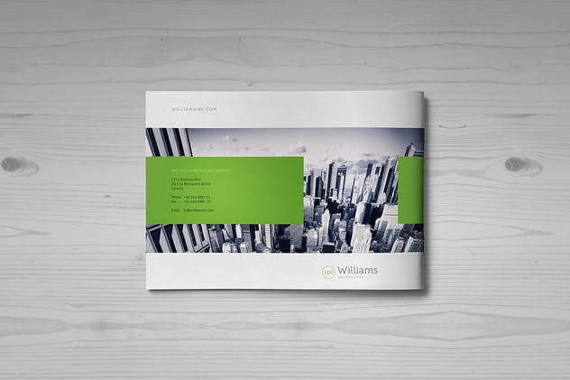 宣传画册设计样机模板 Landscape Brochure Mock-Up Set插图(8)