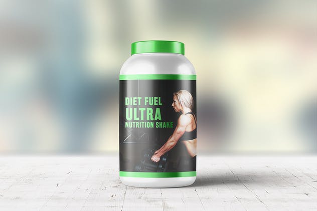 运动营养补充剂包装瓶外观设计样机模板 Sports Nutrition Supplements Bottle Mock-Up插图(4)