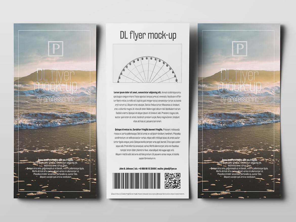 DL传单设计效果图样机素材库精选模板 DL Flyer Mock-Up插图(6)