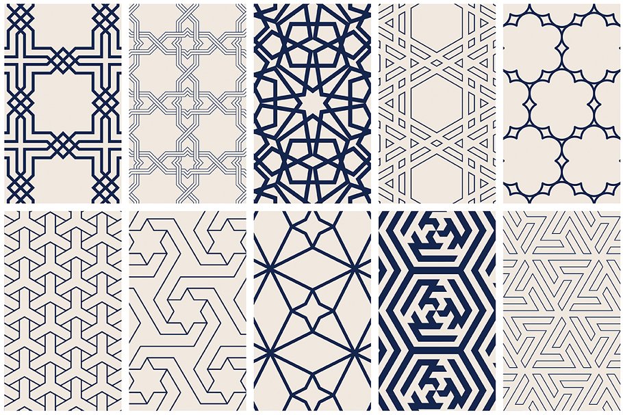 伊斯兰艺术几何图案纹理 Islamic Art Geometric Patterns插图(10)