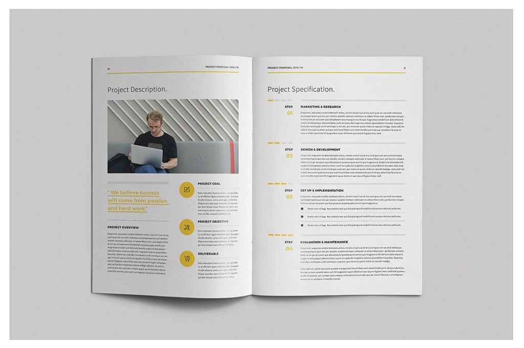 一款浅色系创意简洁画册下载[DOC, INDD]插图(5)