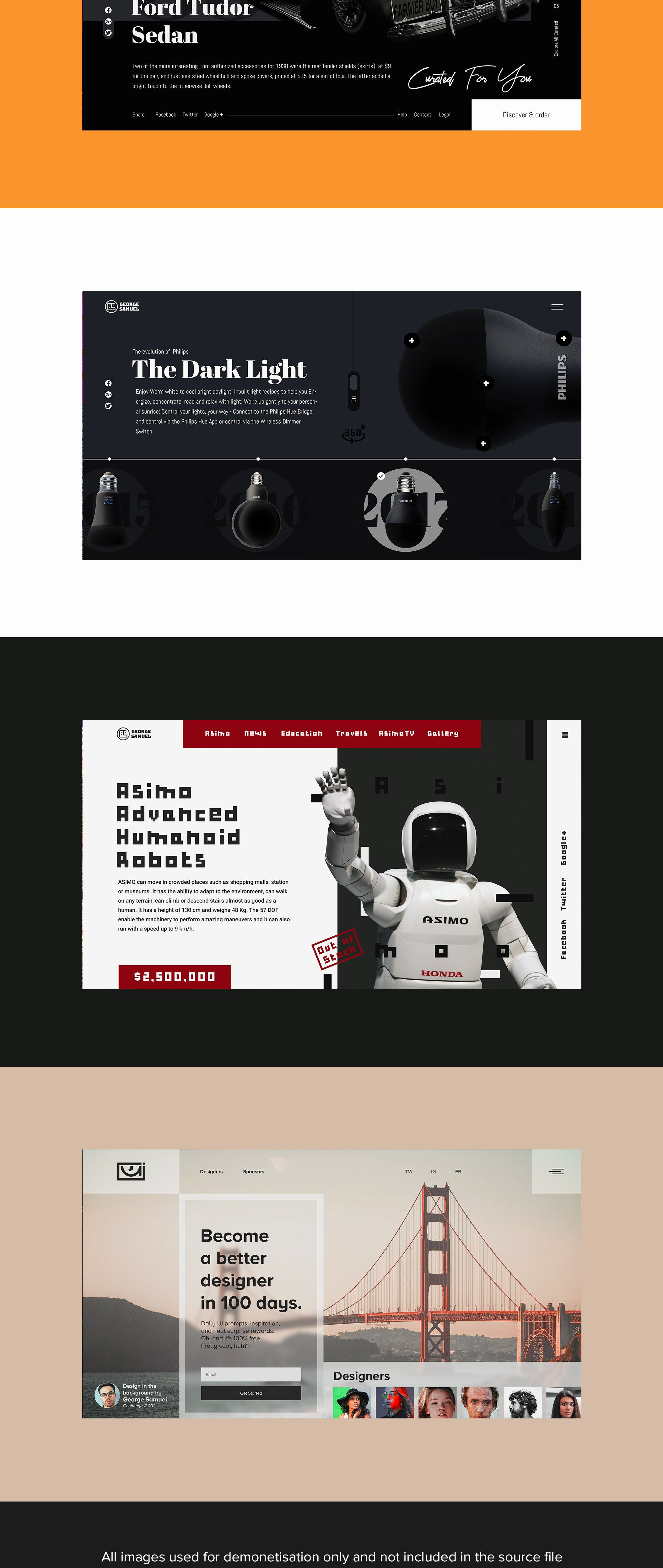 精品：高端大气的多种多样风格的企业产品官网网页模版下载[PSD]插图(8)