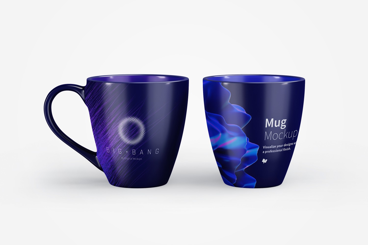 宽口马克杯陶瓷杯图案设计展示素材库精选v10 Mug Mockup 10插图(2)