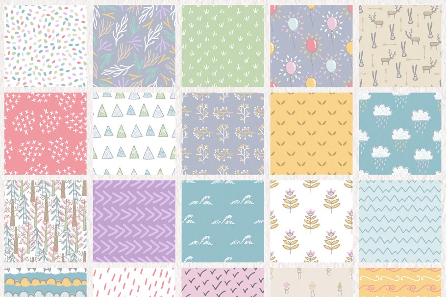 卡哇伊可爱风格手绘粉色系插画素材 Forest Walk Collection Pro插图(4)