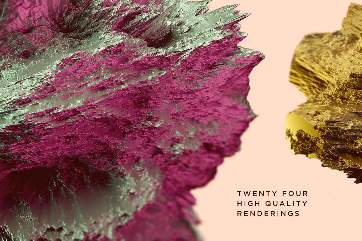 创意抽象纹理系列：24个彩虹色有机形状纹理 Surface Vol. 2插图(1)