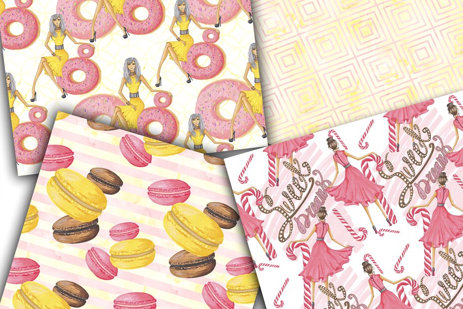 甜点甜心宝贝手绘剪贴画合集 Sweets Hand-painted clipart插图(7)