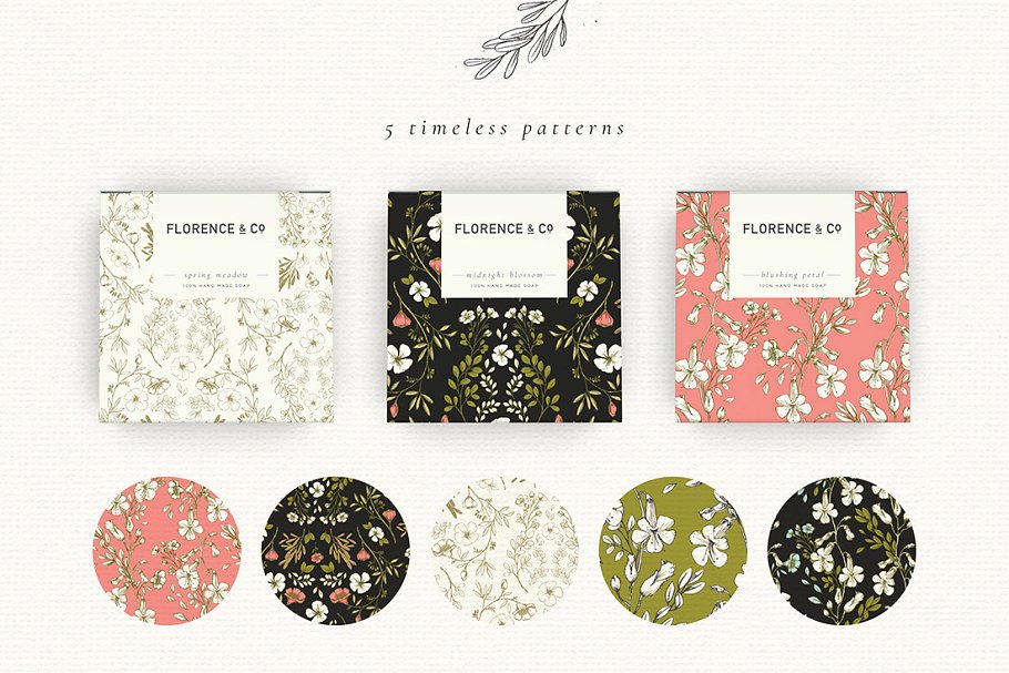 乡土气息植物、手绘字体&花卉字体 Botanical Illustrations & Monograms插图(19)