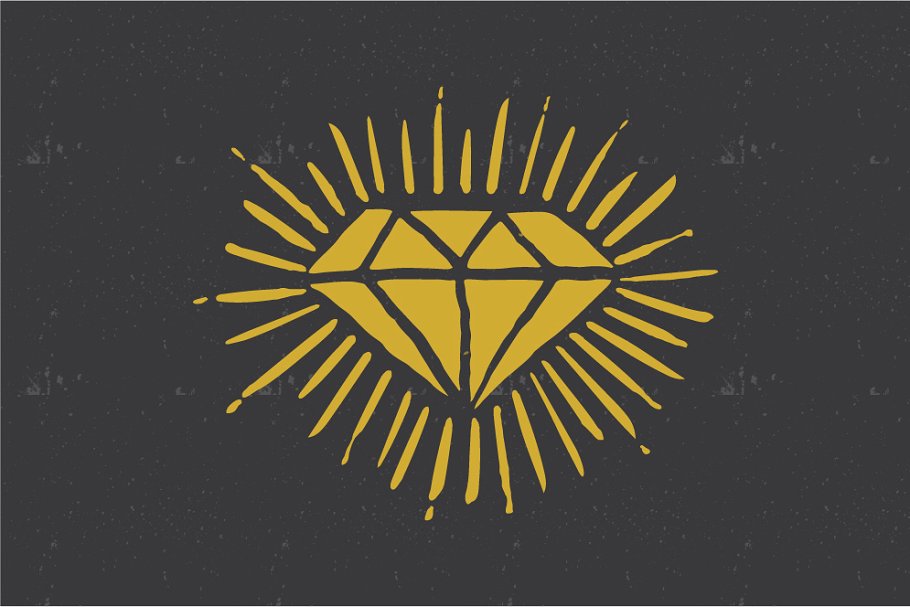 复古时尚墨水手绘风设计元素 Vintage hipster hand inked elements插图(2)