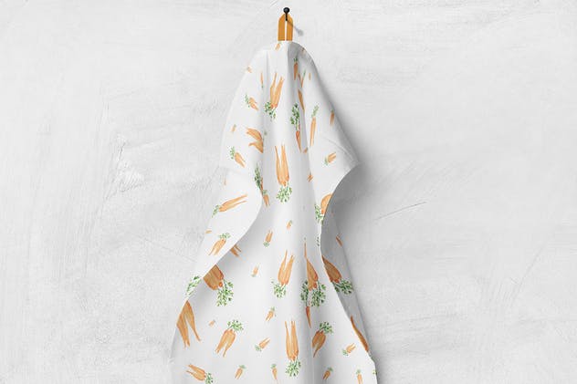 水彩手绘素食无缝图案合集 Watercolor Veggie Patterns插图(1)