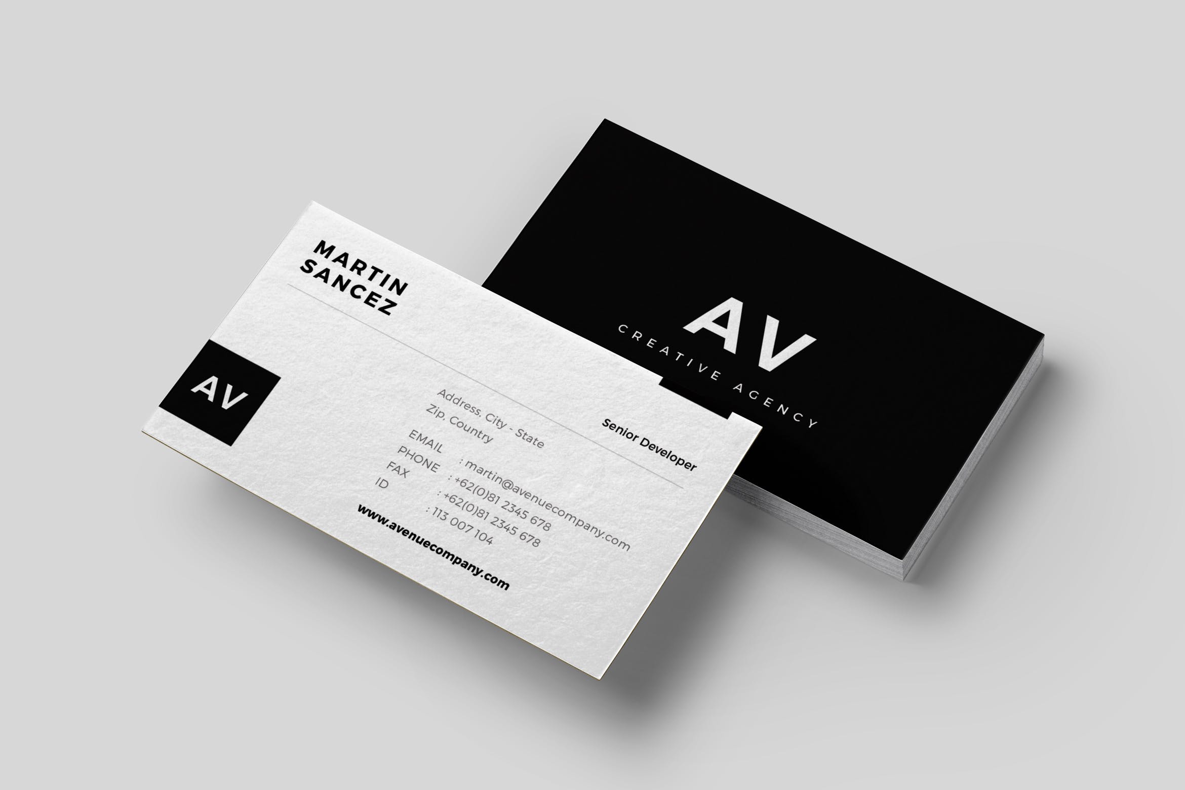 经典简约风企业名片设计模板下载 Business Card插图