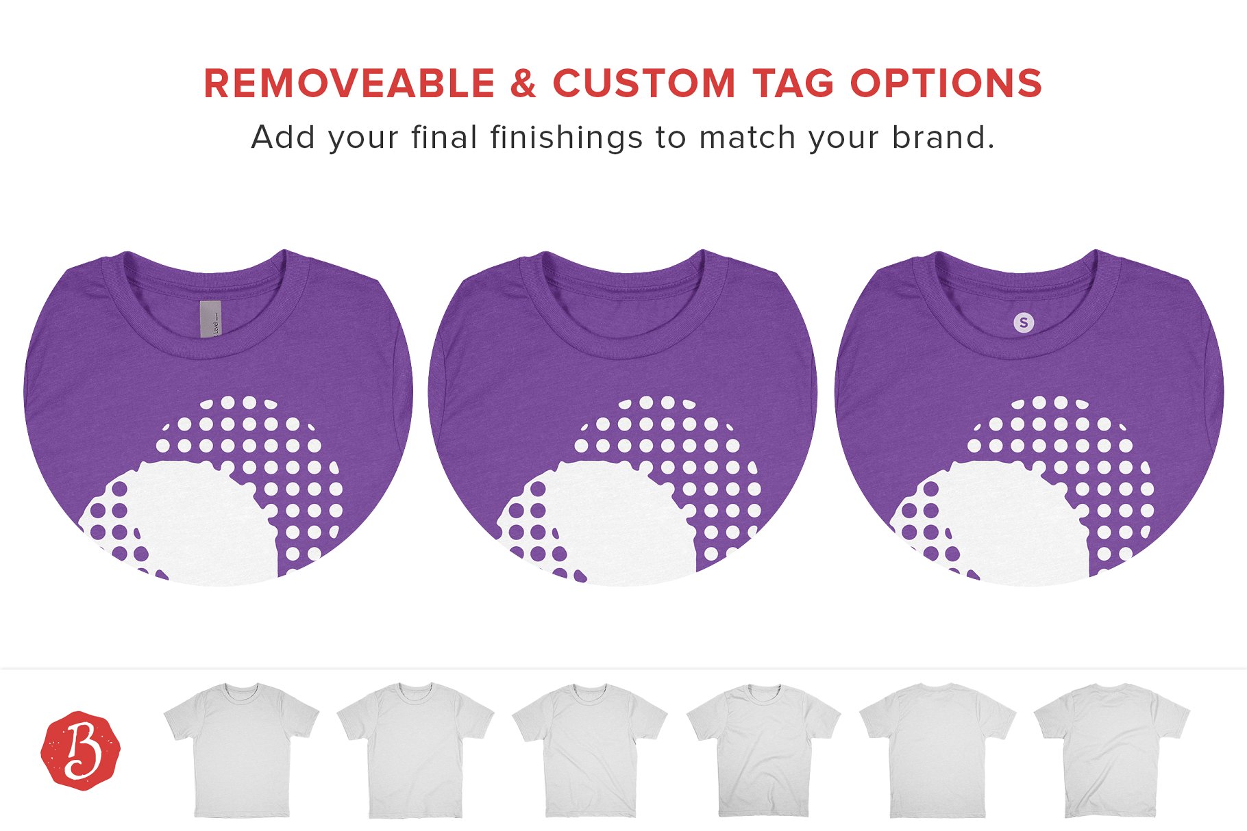 圆领纯棉T恤样机 Next Level 3312 Youth Shirt Mockups插图(3)